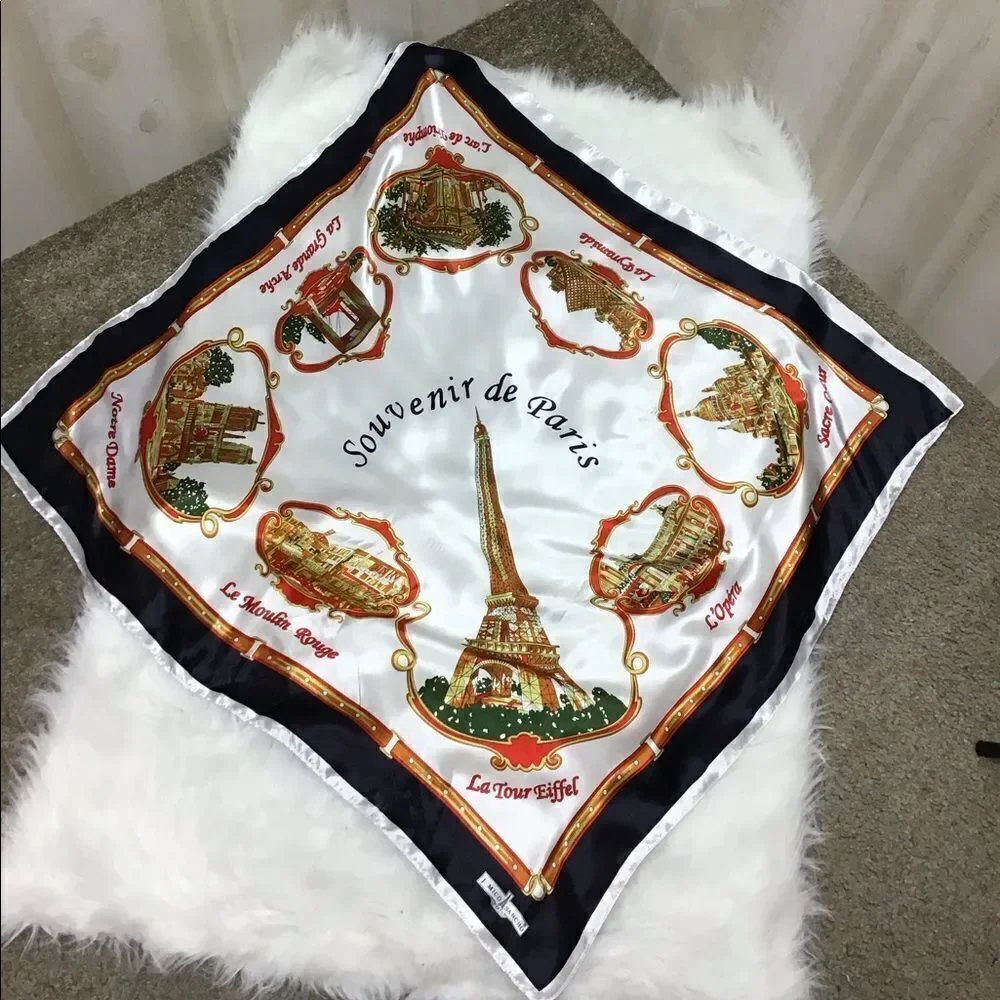 Vintage J. Micro Sancho Souvenir de Paris Scarf